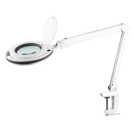Lampă cu lupă LED de 5 dioptrii cu braț reglabil pentru masă Kemot NAR0461
