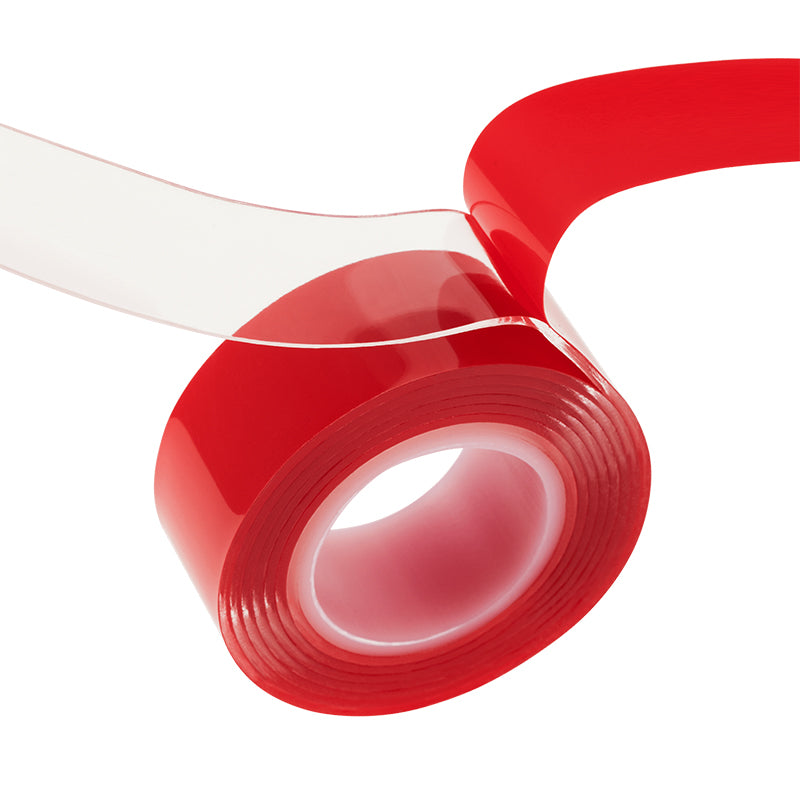 Bandă dublu adezivă transparentă PET de 19 mm × 3 m Rebel NAR0488-3