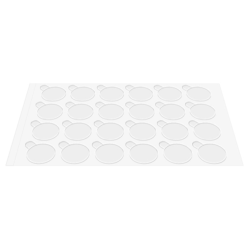 Set 72 autocolante dublu adezive transparente cu diametru de 15 mm NAR0491-15