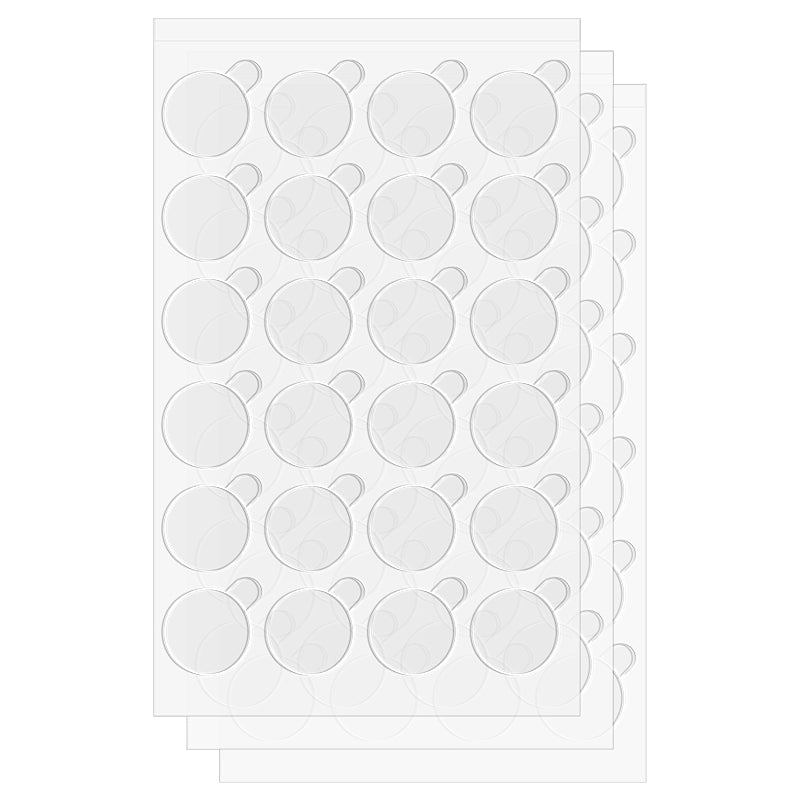 Set 72 autocolante dublu adezive transparente cu diametru de 15 mm NAR0491-15