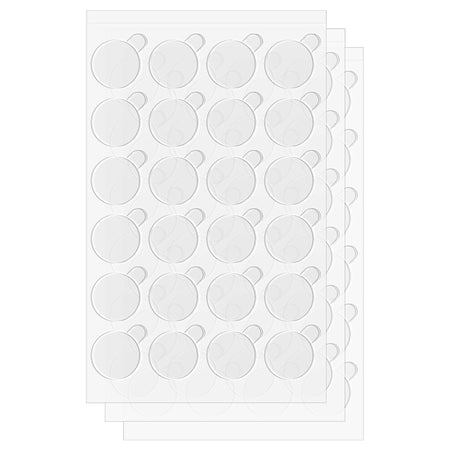 Set 72 autocolante dublu adezive transparente cu diametru de 15 mm NAR0491-15