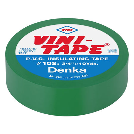 Bandă izolatoare verde de 0,15 mm × 19 mm × 10 yarzi VINI NAR0517
