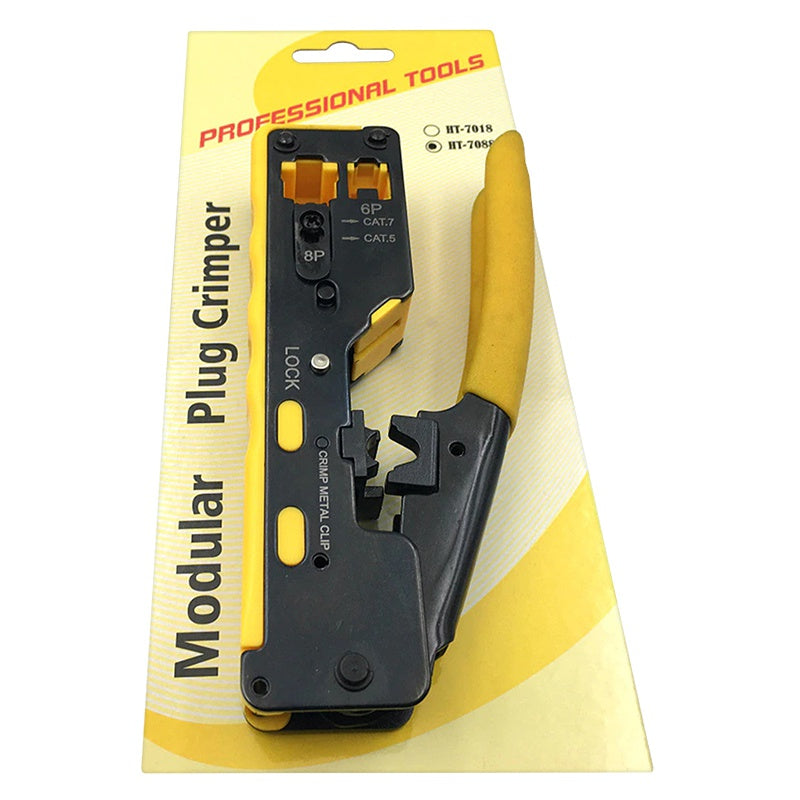 Clește de sertizat RJ45 Cat5e/Cat6/Cat7 pentru conectori 6P și 8P HT-7088 E6059 NAR0872