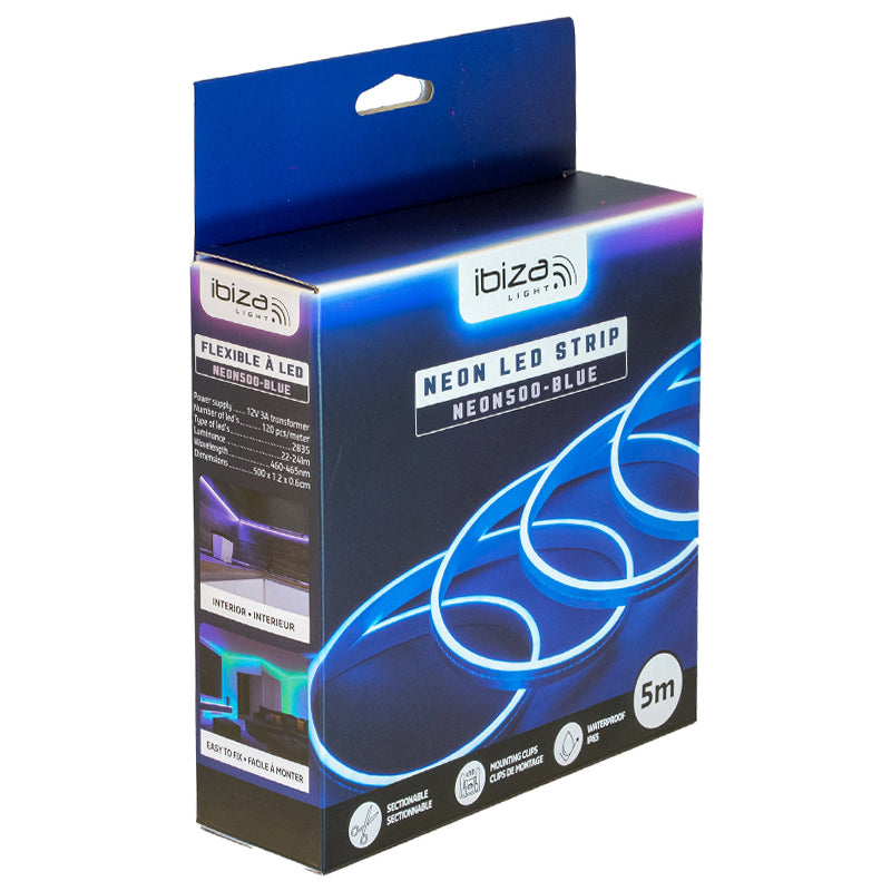 Bandă NeonFlex LED 5m IP65 flexibilă pentru interior și exterior Ibiza Light