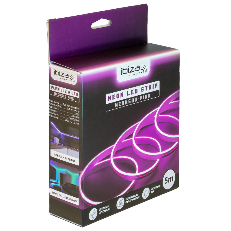 Bandă NeonFlex LED 5m IP65 flexibilă pentru interior și exterior Ibiza Light