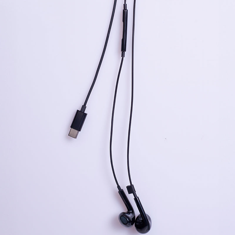 Căști stereo USB-C, cablu 1,2 m, microfon, negre Maxlife OEM0002421