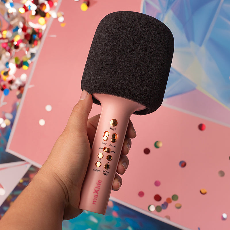 Microfon karaoke cu difuzor incorporat Bluetooth 5.0 Maxlife