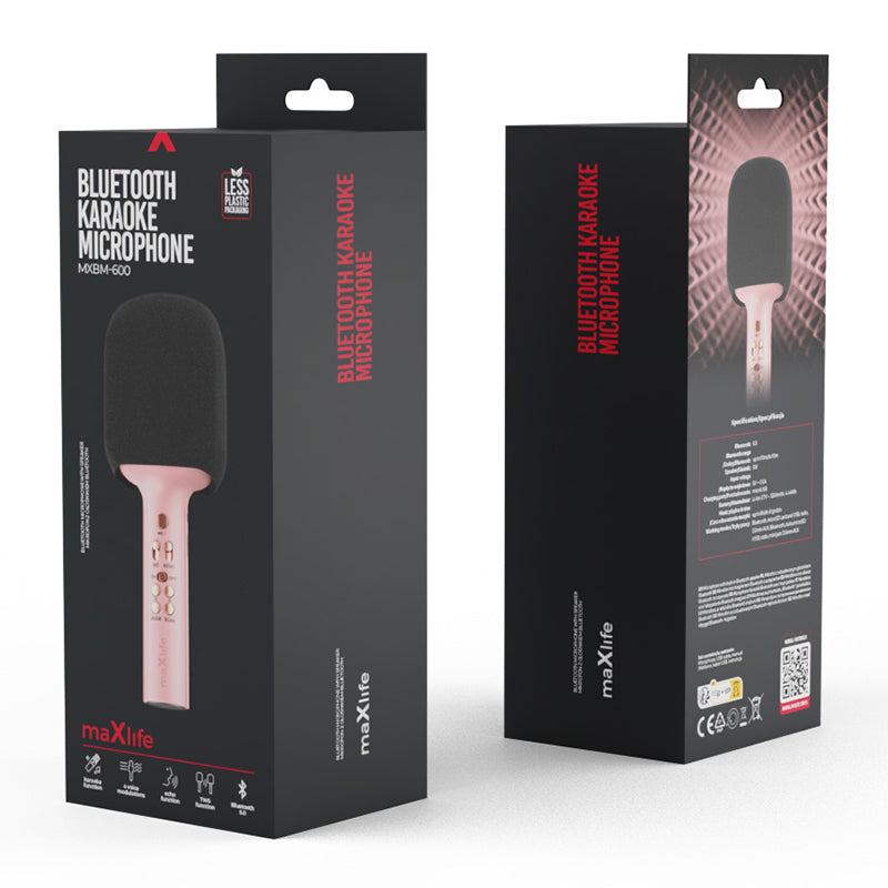 Microfon karaoke cu difuzor incorporat Bluetooth 5.0 Maxlife