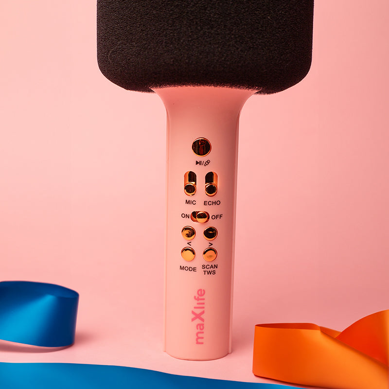 Microfon karaoke cu difuzor incorporat Bluetooth 5.0 Maxlife