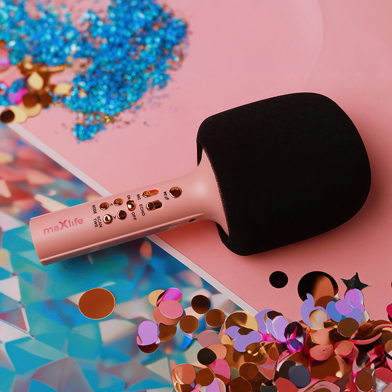 Microfon karaoke cu difuzor incorporat Bluetooth 5.0 Maxlife
