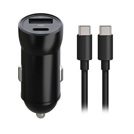 Încărcător auto MXCC-04 cu USB-A și USB-C de 20 W și cablu USB-C 60 W Maxlife OEM0400390