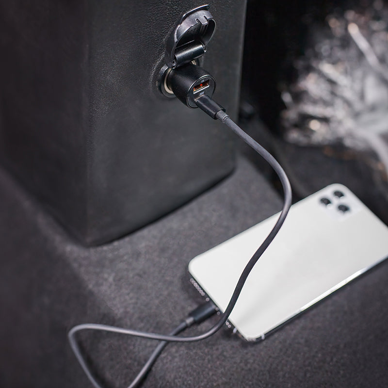 Încărcător auto MXCC-04 cu USB-A și USB-C de 20 W și cablu USB-C 60 W Maxlife OEM0400390
