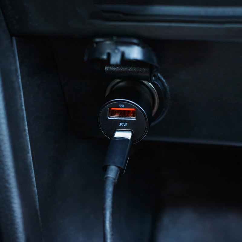 Încărcător auto MXCC-04 cu USB-A și USB-C de 20 W și cablu USB-C 60 W Maxlife OEM0400390