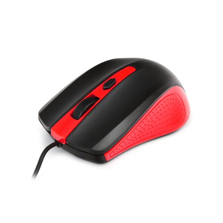 Mouse optic USB 1000 DPI cu 3 butoane negru și roșu Omega OM05R
