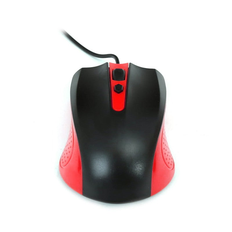 Mouse optic USB 1000 DPI cu 3 butoane negru și roșu Omega OM05R