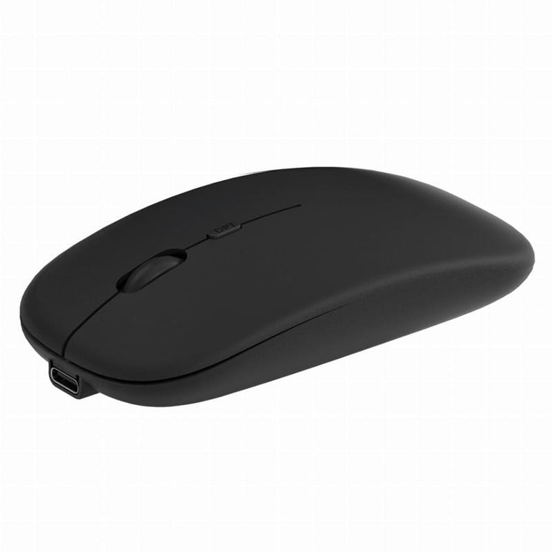 Mouse Bluetooth wireless 2,4G reîncărcabil prin USB-C cu rezoluție 1600 DPI negru Omega OM301