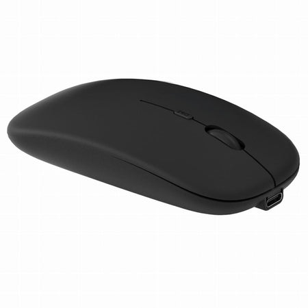 Mouse Bluetooth wireless 2,4G reîncărcabil prin USB-C cu rezoluție 1600 DPI negru Omega OM301