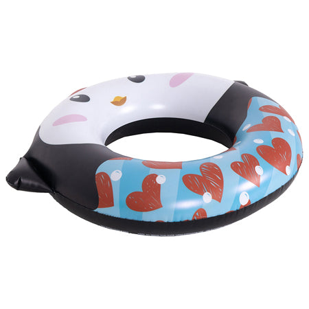 Colac gonflabil pentru piscină model pinguin, diametru 60 cm, PVC, copii 4-8 ani SunClub P-35168-3