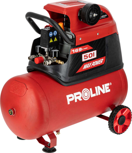 Compresor aer cu ulei, 50 L, 1500 W, 8 bar, 169 L/min, mobil PROLINE P200002