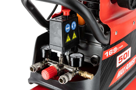 Compresor aer cu ulei, 50 L, 1500 W, 8 bar, 169 L/min, mobil PROLINE P200002