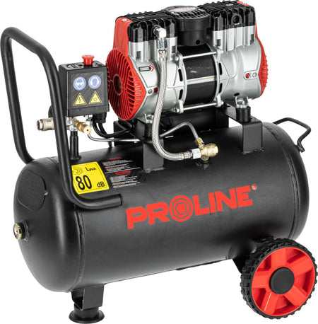 Compresor aer fără ulei, 750 W, 8 bar, 167 L/min, 24 L, silențios PROLINE P200004