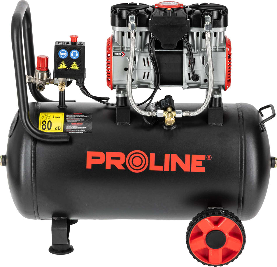 Compresor aer fără ulei, 750 W, 8 bar, 254 l/min, rezervor 50 l - Proline P200005