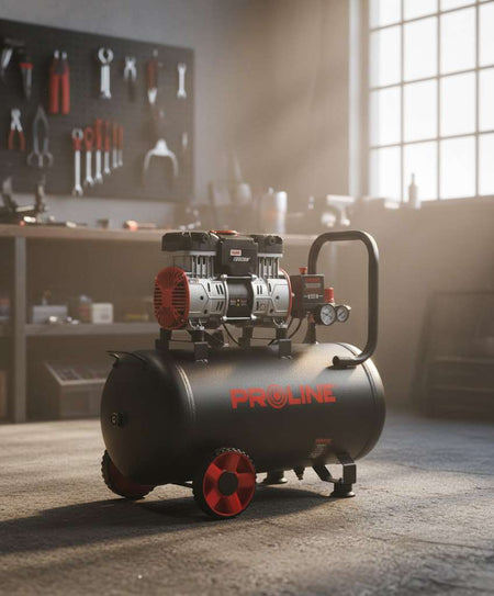 Compresor aer fără ulei, 750 W, 8 bar, 254 l/min, rezervor 50 l - Proline P200005