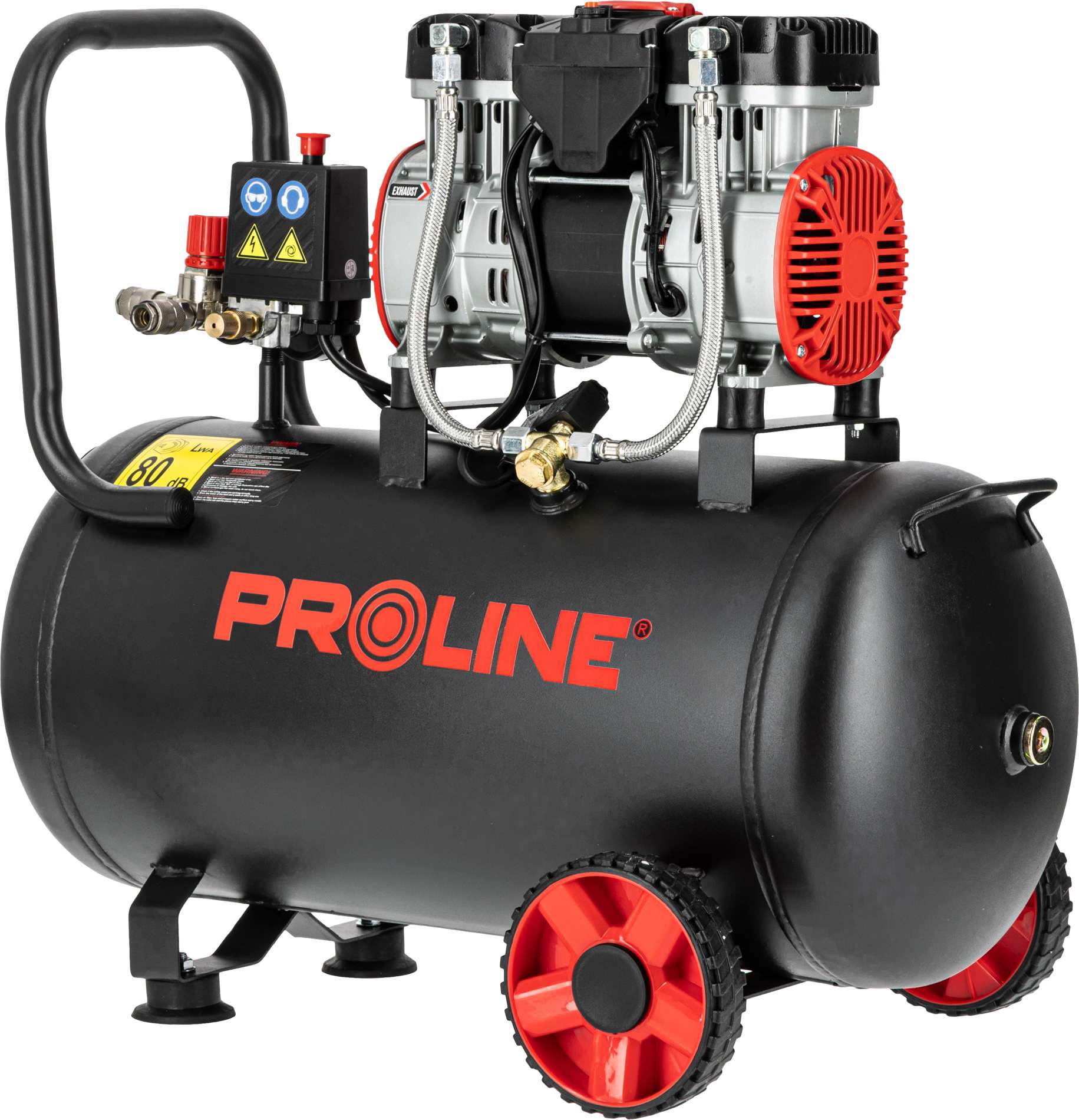 Compresor aer fără ulei, 750 W, 8 bar, 254 l/min, rezervor 50 l - Proline P200005