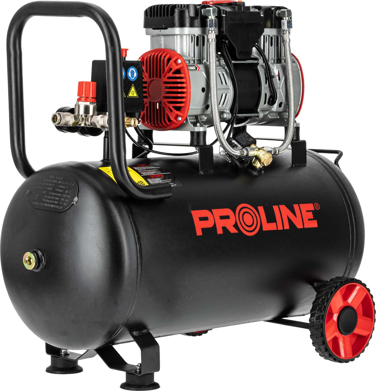 Compresor aer fără ulei, 750 W, 8 bar, 254 l/min, rezervor 50 l - Proline P200005