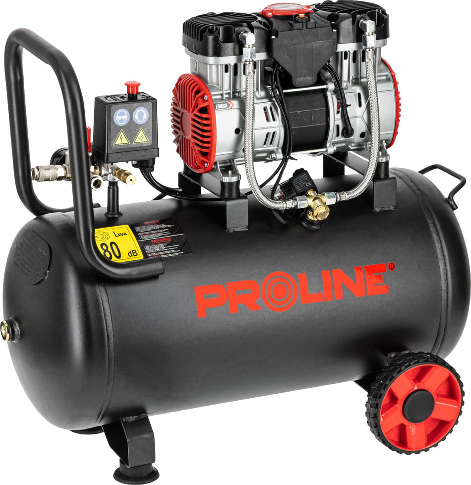 Compresor aer fără ulei, 750 W, 8 bar, 254 l/min, rezervor 50 l - Proline P200005