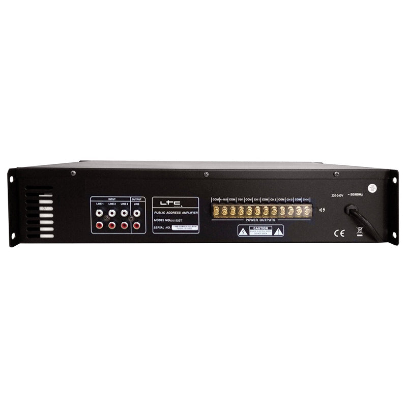 Amplificator linie 150W, USB, Bluetooth, 4 zone, telecomandă, carcasă metalică LTC PAA150BT