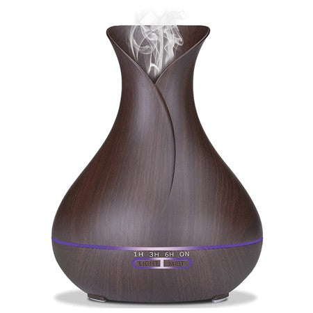 Difuzor de uleiuri esențiale cu umidificator cu ultrasunete și ionizator, 400 ml cu iluminare LED Platinet PADYM010DW