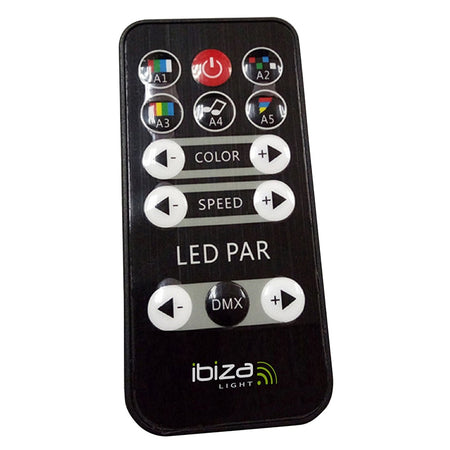 MINI PAR LED RGB 12 × 3 W cu telecomandă și DMX Ibiza Light PAR-MINI-RGB3