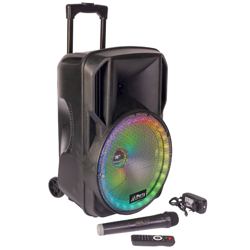 Boxă portabilă iluminată LED 15 inch 50 W USB/SD/BT/FM Party PARTY-15RGB