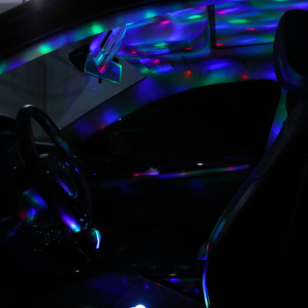 Pachet 4 mini Astro RGB cu stroboscop și telecomandă Party PARTY-4ASTRO