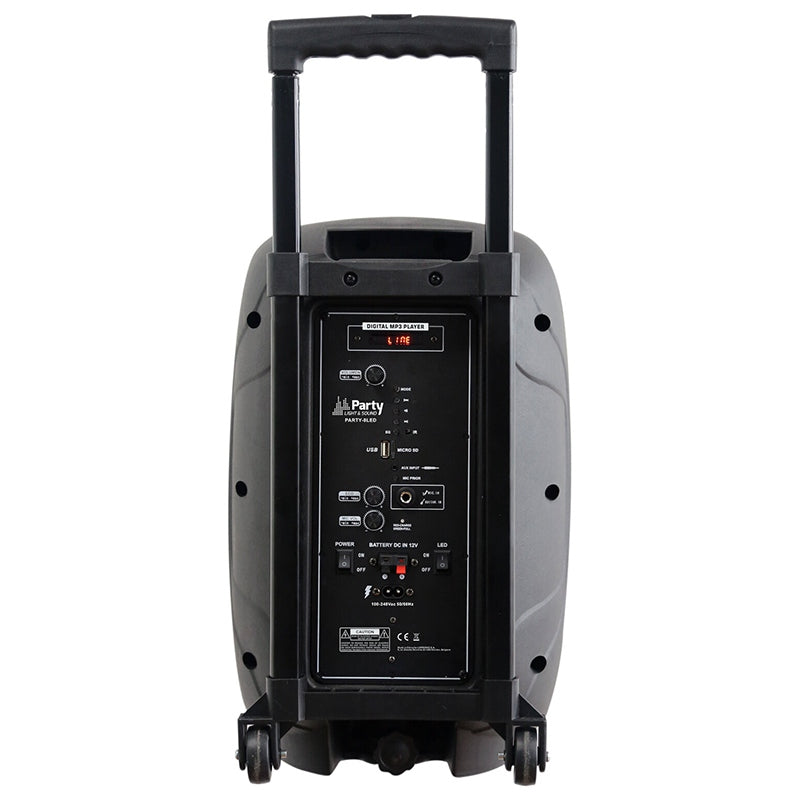 Boxă portabilă iluminată LED cu putere de 70 W RMS și difuzor de 20 cm Party PARTY-8LED