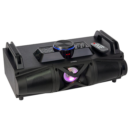 Sistem portabil 3 căi 20 W cu Bluetooth, USB/SD/FM, lumini LED Party PARTY-FALCON
