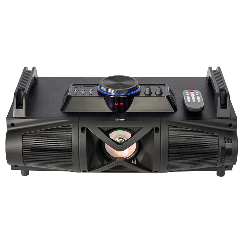Sistem portabil 3 căi 20 W cu Bluetooth, USB/SD/FM, lumini LED Party PARTY-FALCON