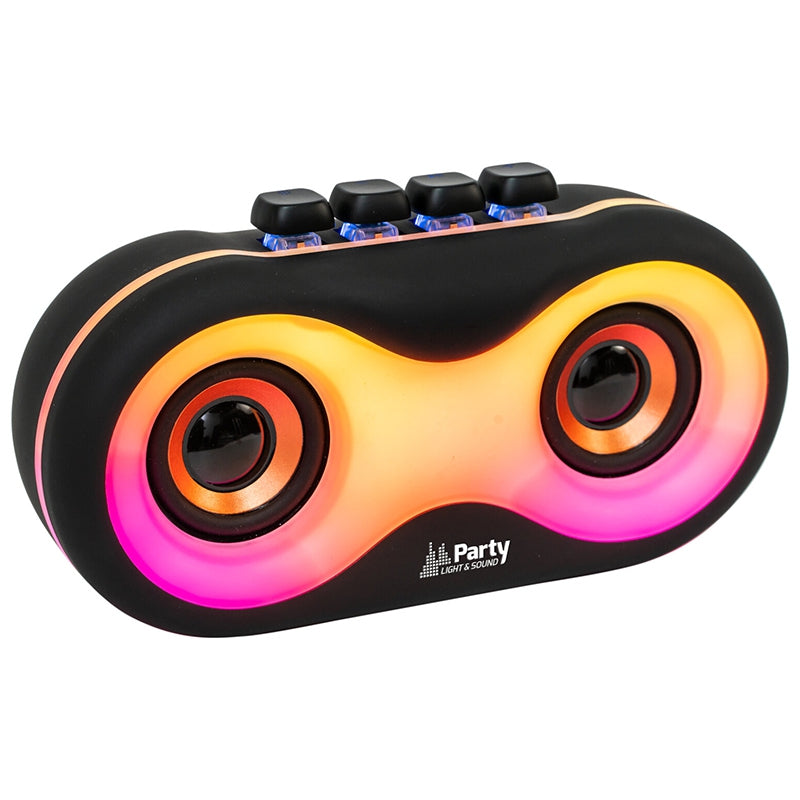 Boxă portabilă mini 2 × 7 W, lumini LED, Party PARTY-OWL