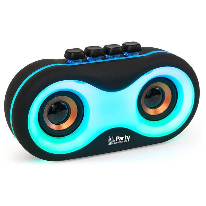 Boxă portabilă mini 2 × 7 W, lumini LED, Party PARTY-OWL