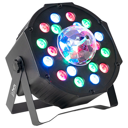 PAR LED cu efect Astro, 18 LED-uri × 0,75W, DMX, Ibiza Light PARTY-PAR-AST