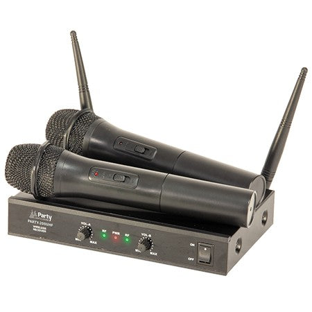 Set 2 microfoane wireless UHF cu receptor, tehnologie avansată Party PARTY200UHFMK