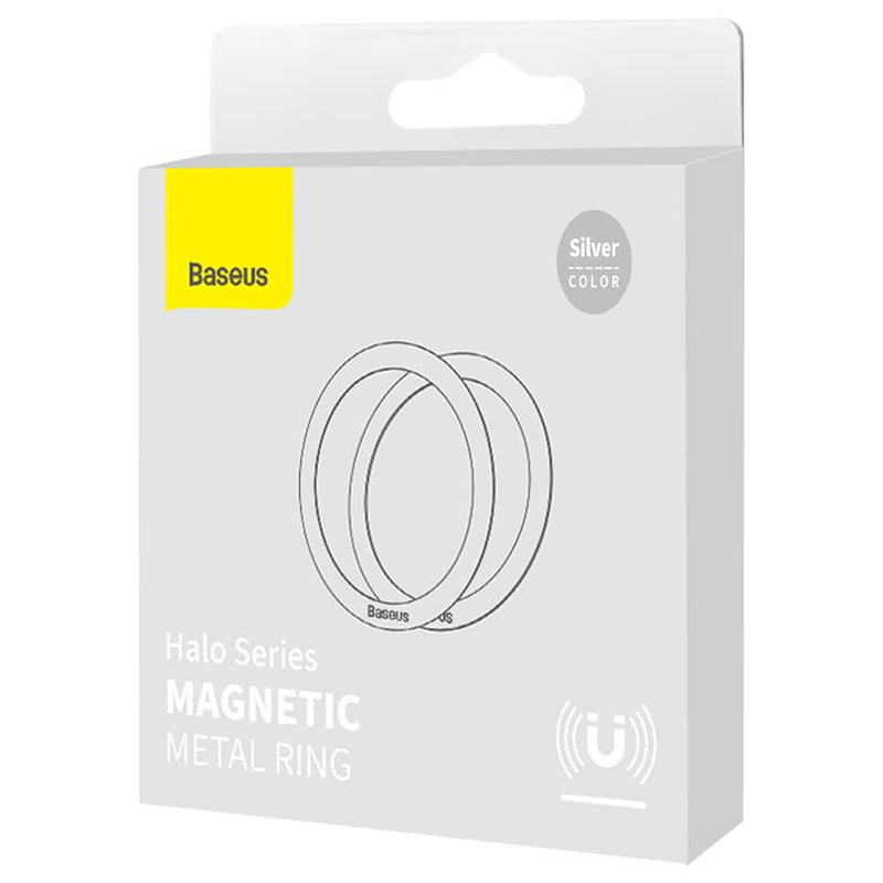 Set 2 inele magnetice Halo din oțel inoxidabil cu prindere adezivă Baseus PCCH000012