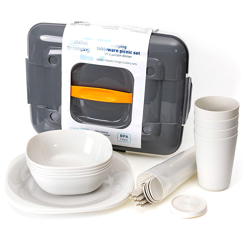 Set picnic pentru 4 persoane cu 26 de piese din plastic Platinet PCTS27G