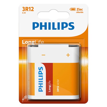 Baterie cu clorură de zinc LongLife 3R12 de 4,5 V în blister cu 1 bucată Philips PH-3R12L1B/10
