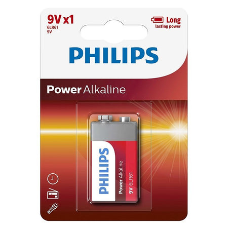 Baterie alcalină 9 V Power Alkaline blister 1 bucată Philips PH-6LR61P1B/1