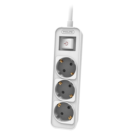 Prelungitor cu întrerupător cu 3 prize și cablu de 1,5 m Philips PH-CHP2134W