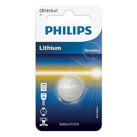 Baterie buton litiu CR1616 de 3 V, 50 mAh, blister 1 bucată Philips PH-CR1616/00B