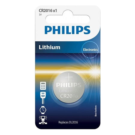 Baterie litiu CR2016 de 3 V în blister cu 1 bucată Philips PH-CR2016/01B