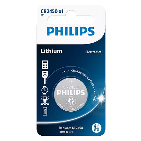 Baterie litiu CR2450 3 V în blister de 1 bucată Philips PH-CR2450/10B